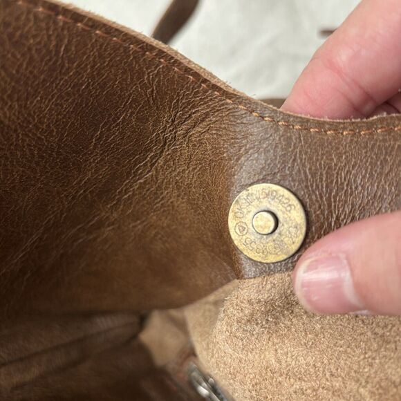 La Rue Leather Shoulder Bag Brown Boho Y2K Unique Crossbody Shoulder Bag - Picture 10 of 10